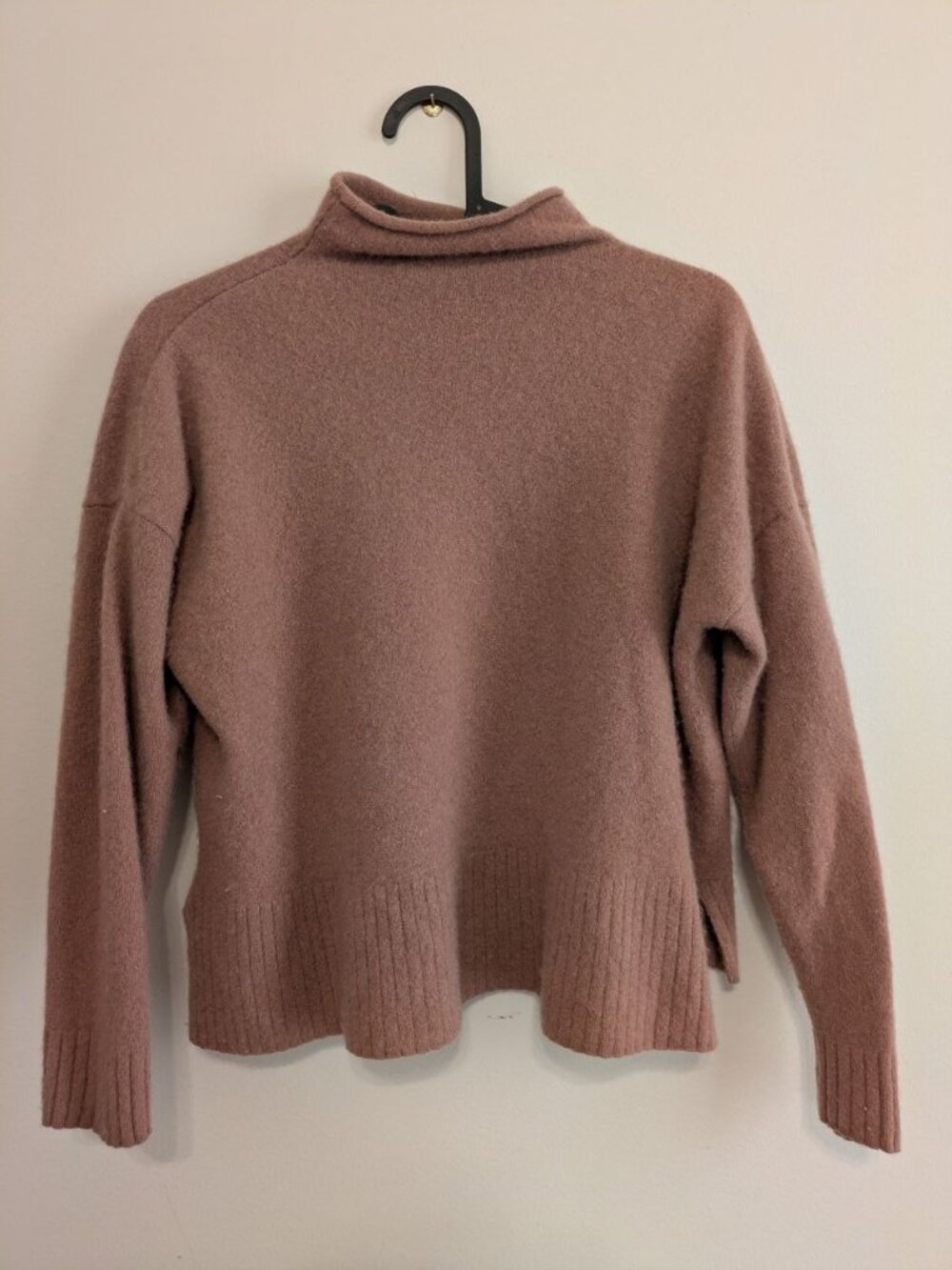 Madewell - 100% Cashmere Half-Turtleneck Sweater in Mauve - Women's Medium